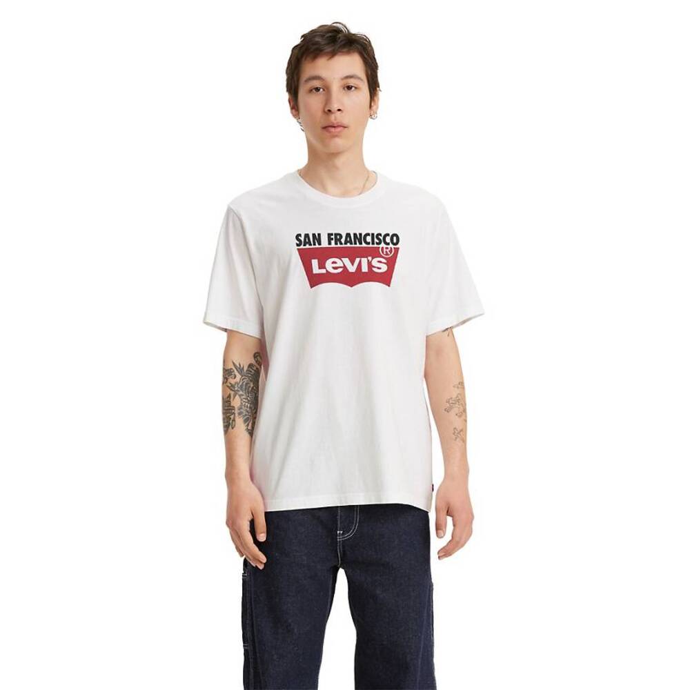 LEVI'S Men's San Francisco Tee Size S In White